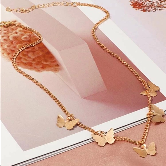 3/$30 Gold Butterfly Chain Necklace - Picture 3 of 5